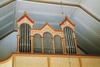 Hasslösa kyrka, orgelfasad. Neg.nr 03/176:16.
