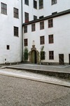 Läckö slott, kyrkans entréparti mot yttre borggården. Neg.nr. 03/266:15. JPG.