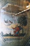 Norra Kedums kyrka. Plafondmålning från 1744 i långhuset. Neg.nr 03/143:01