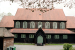 Håsjö nya kyrka, exteriör bild av långhuset mot öster. 