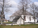 Ovikens gamla kyrka, vy från sydöst. 