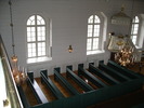 Fjällsjö kyrka, interiör, kyrkorummet, bänkar & predikstol.

Bilderna är tagna av Isa Lindkvist & Christina Persson från Jämtlands läns museum i samband med inventeringen, 2005-2006. 
