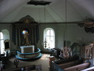 Mattmars kyrka, interiör, kyrkorummet sett från läktaren mot koret. 