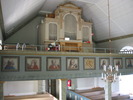 Mattmars kyrka, interiör, kyrkorummet sett från predikstolen mot läktaren.