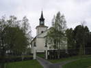 Mörsils kyrka med omgivande kyrkogård, vy från öster. 