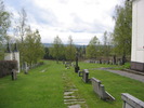 Mörsils kyrkas kyrkogård, vy från norr.