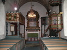 Åre gamla kyrka, interiör, kyrkorummet sett mot koret i öster. 

Bilderna är tagna av Martin Lagergren & Emelie Petersson, bebyggelseantikvarier vid Jämtlands läns museum, i samband med inventeringen, 2004-2005.