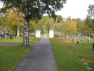 Kalls kyrkas kyrkogård, vy mot norra entrén. 
