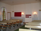 Ånns lillkyrka, interiör, kyrkorummet mot bakre delen. 

Bilderna är tagna av Martin Lagergren & Emelie Petersson, bebyggelseantikvarier vid Jämtlands läns museum, i samband med inventeringen, 2004-2005.