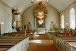 Sunne kyrka, interiör, kyrkorummet mot koret i öster. 