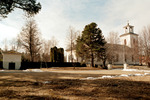 Sunne kyrka med omgivande kyrkogård, vy från norr. 