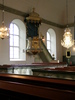 Lockne kyrka, interiör, kyrkorummet, predikstolen.

Bilderna är tagna av Christina Persson & Isa Lindkvist, bebyggelseantikvarier vid Jämtlands läns museum, i samband med inventeringen, 2005-2006.