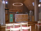 Marielunds kyrka, interiör, kyrkorummet, vy mot koret i öster. 


Bilderna är tagna av Christina Persson & Isa Lindkvist, bebyggelseantikvarier vid Jämtlands läns museum, i samband med inventeringen, 2004-2005.