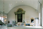 Gamla kyrkan, interiör, kyrkorummet, vy mot koret i öster. 

Bilderna är tagna av Christina Persson & Isa Lindkvist, bebyggelseantikvarier vid Jämtlands läns museum, i samband med inventeringen, 2005-2006.