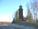 Lagfors kapell / Gustafs kyrka, exteriör, vy från väster. 