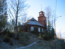 Lagfors kapell / Gustafs kyrka, exteriör, vy från nordost. 
