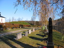 Ljustorps kyrkas kyrkogård, sydöstra delen, sedd från sydväst.