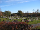 Tynderö kyrkas kyrkogård, södra delen, vy från nordväst. 
