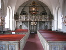 Borgsjö kyrka, interiör, kyrkorummet, vy mot läktaren. 
