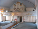Haverö kyrka, interiör, kyrkorummet, vy från predikstolen mot läktaren. 
