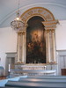 Haverö kyrka, interiör, kyrkorummet, altaruppsatsen. 