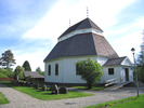 Viksjö kyrka, exteriör, östra & södra fasaden. 