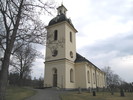 Högsjö kyrka, exteriör, västra fasaden. 