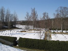 Stigsjö kyrkogård, västra kyrkotomten sedd från söder. 