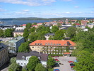 Härnösands Domkyrka, utsikt från kyrktornet mot norr. 
