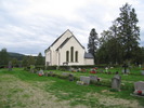 Eds kyrka med omgivande kyrkogård, vy från öster. 