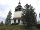 Eds kyrkas kyrkogård, klockstapeln sedd från nordöst. 