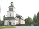 Sollefteå kyrka & klockstapel, exteriör, vy från väster. 