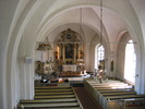 Sollefteå kyrka, interiör, kyrkorummet, vy mot koret från läktaren. 