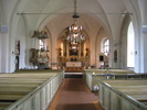 Sollefteå kyrka, interiör, kyrkorummet, vy mot koret från väster. 