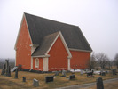 Sånga kyrka, exteriör, norra, samt del av östra, fasaden. 