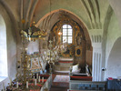 Boteå kyrka, interiör, kyrkorummet, vy mot koret från läktaren. 