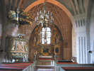 Boteå kyrka, interiör, kyrkorummet, vy mot koret.