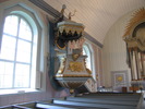 Ådals-lidens kyrka, interiör, kyrkorummet, predikstolen. 