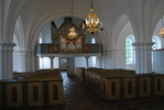 Munka Ljungby kyrka, långhuset mot läktaren i väster