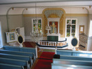 Ulvö Kyrka, interiör, kyrkorum, vy mot koret från läktaren.