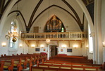 Västra Sönnarslövs kyrka, långhuset mot orgelläktare i norr