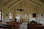 Västra Sönnarslövs kapell, kyrkorummet mot koret i väster