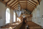 Lockarps kyrka, långhuset mot orgelläktaren