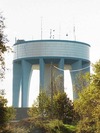 Norra Biskopsgårdens vattentorn ritat av Nils Einar Erikssons arkitektkontor.