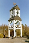 Klockstapel vid Skogshöjdens kyrka. Neg.nr. B960_013:10. JPG. 