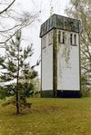 Klocktorn vid Håjums kapellkrematorium. Neg.nr. B960_011:03. JPG. 