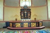 Bjurums kyrka interiör altaruppsats och altarring. Negnr 01/265:1