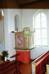 Östra Tunhems kyrka interiör predikstol. Negnr 01/265:17