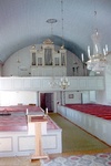 Yllestads kyrka interiör västparti och bänkar. Negnr 01/271:7a