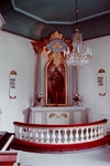 Jäla kyrka interiör altaruppsats. Negnr 01/267:28a